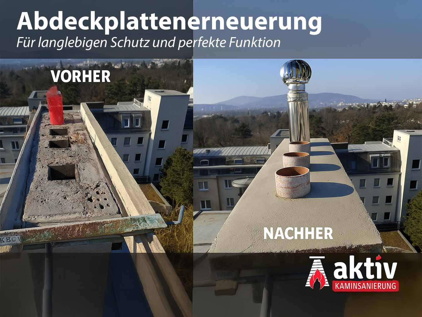 Abdeckplattenerneuerung: So schützen Sie Ihren Kamin vor Regen und Schnee
